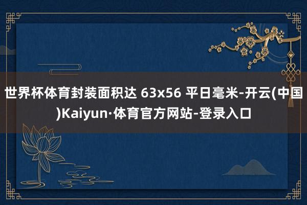 世界杯体育封装面积达 63x56 平日毫米-开云(中国)Kaiyun·体育官方网站-登录入口