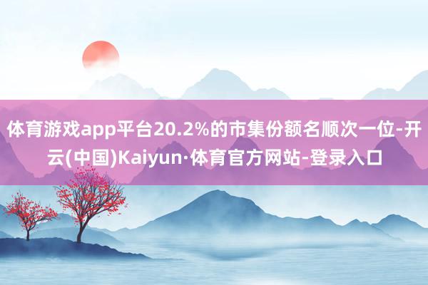 体育游戏app平台20.2%的市集份额名顺次一位-开云(中国)Kaiyun·体育官方网站-登录入口