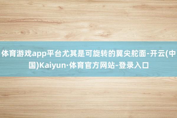 体育游戏app平台尤其是可旋转的翼尖舵面-开云(中国)Kaiyun·体育官方网站-登录入口