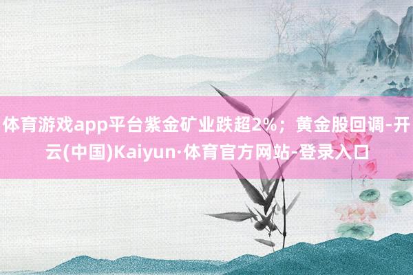 体育游戏app平台紫金矿业跌超2%；黄金股回调-开云(中国)Kaiyun·体育官方网站-登录入口