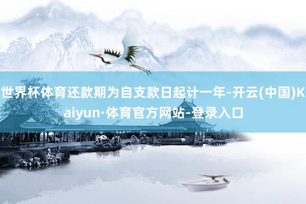 世界杯体育还款期为自支款日起计一年-开云(中国)Kaiyun·体育官方网站-登录入口